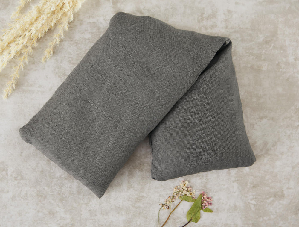 Bucky wrap shows contoured buckwheat filling for personalized support.