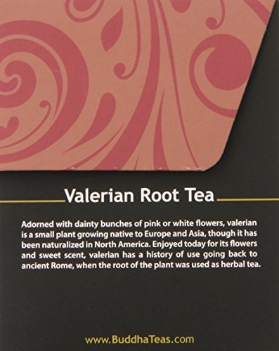 Buddha Teas Valerian Root Tea tea bags in a bleach-free pouch for pure infusion.