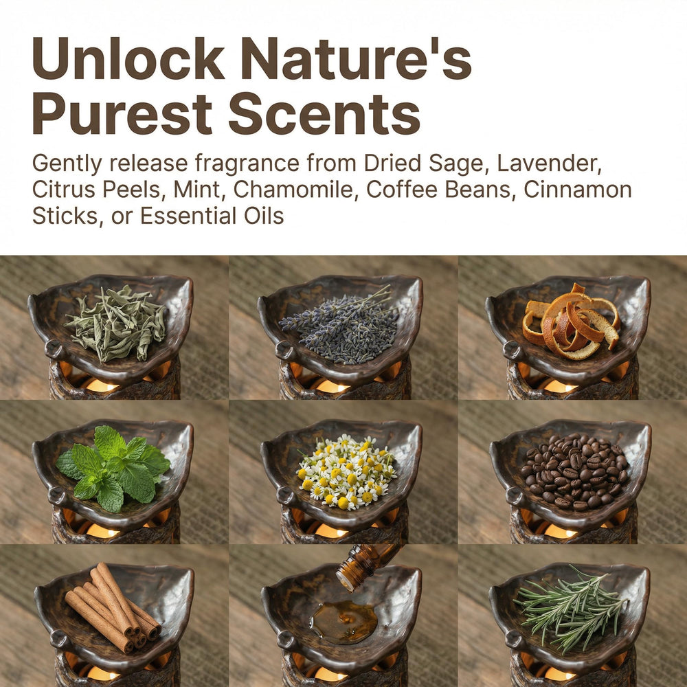 Budifyx Woodland Zen Burner scent diffuser for wax melts and oils.