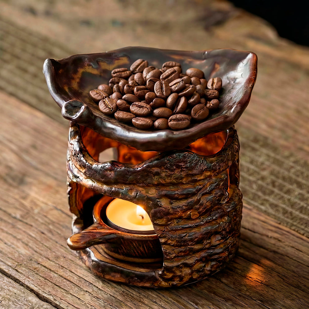 Budifyx Woodland Zen Burner tea-stove detail warms teapots and enhances aroma.