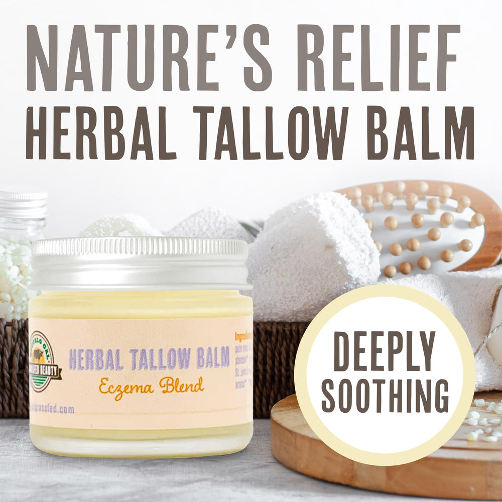 Buffalo Gal Grassfed Beauty balm packaging highlighting traditional rendering