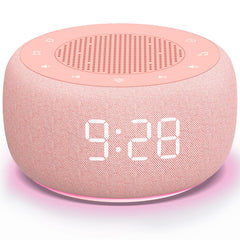 BUFFBEE sound machine alarm clock front view showing 2-in-1 design for better sleep.