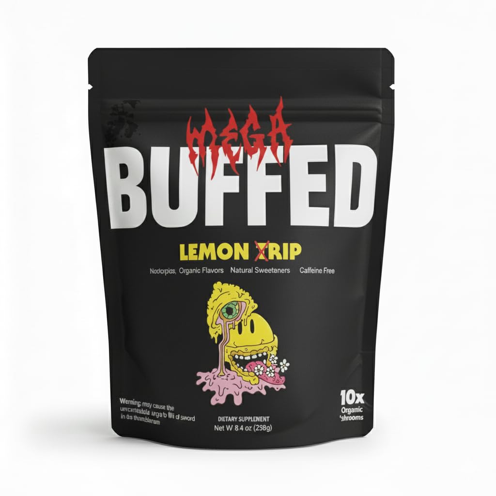 Buffed Energy MEGA Shroom Blend supports cognitive clarity and sustained focus during tasks.