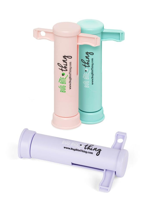 BUG BITE THING lavender suction tool for quick insect bite relief and soothing comfort.