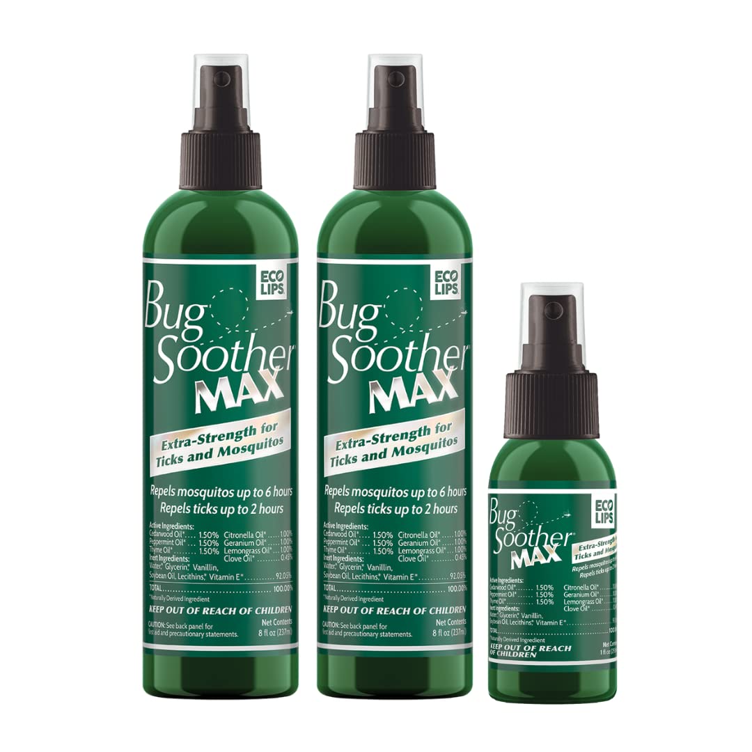 Bug Soother MAX bottle front for DEET-free outdoor protection