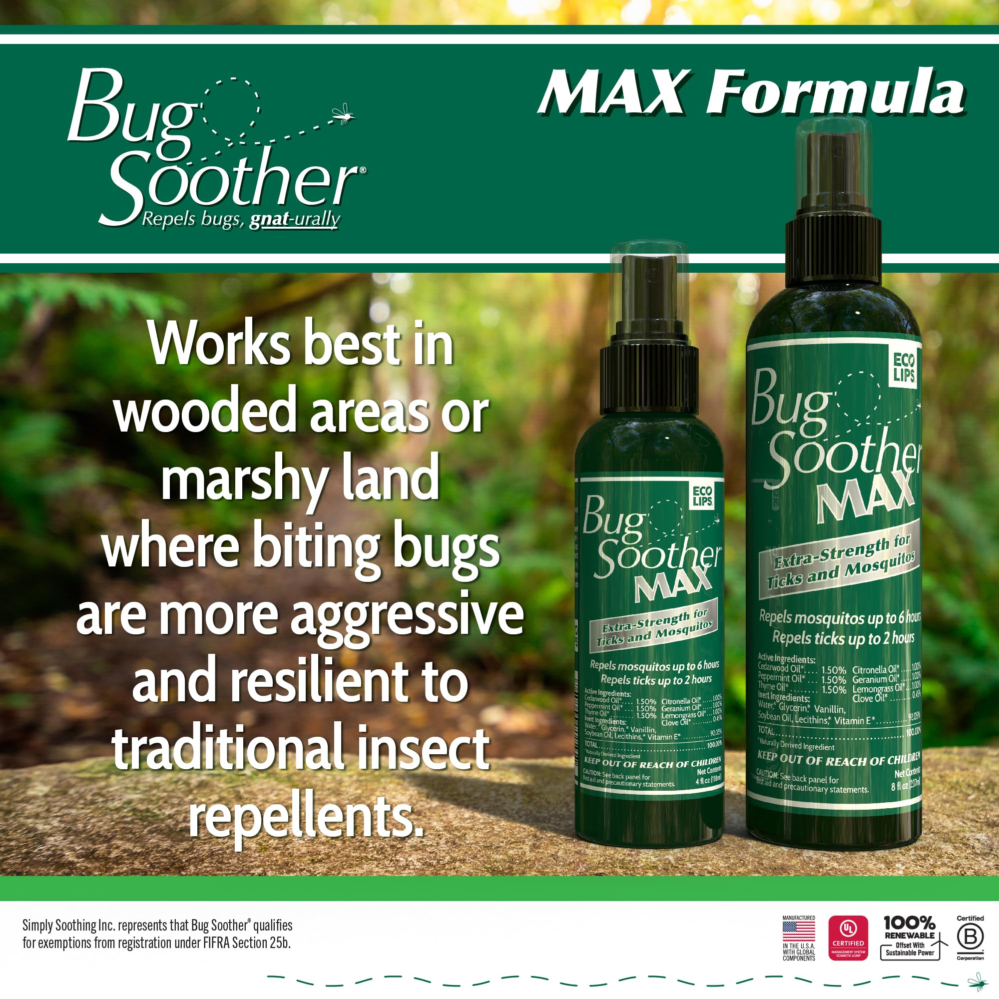 Bug Soother MAX outdoor camping scene in sunlight