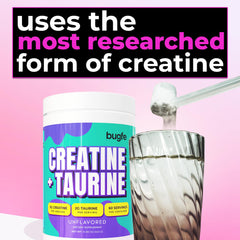 Bugfe Creatine Taurine endurance and hydration focus in training.