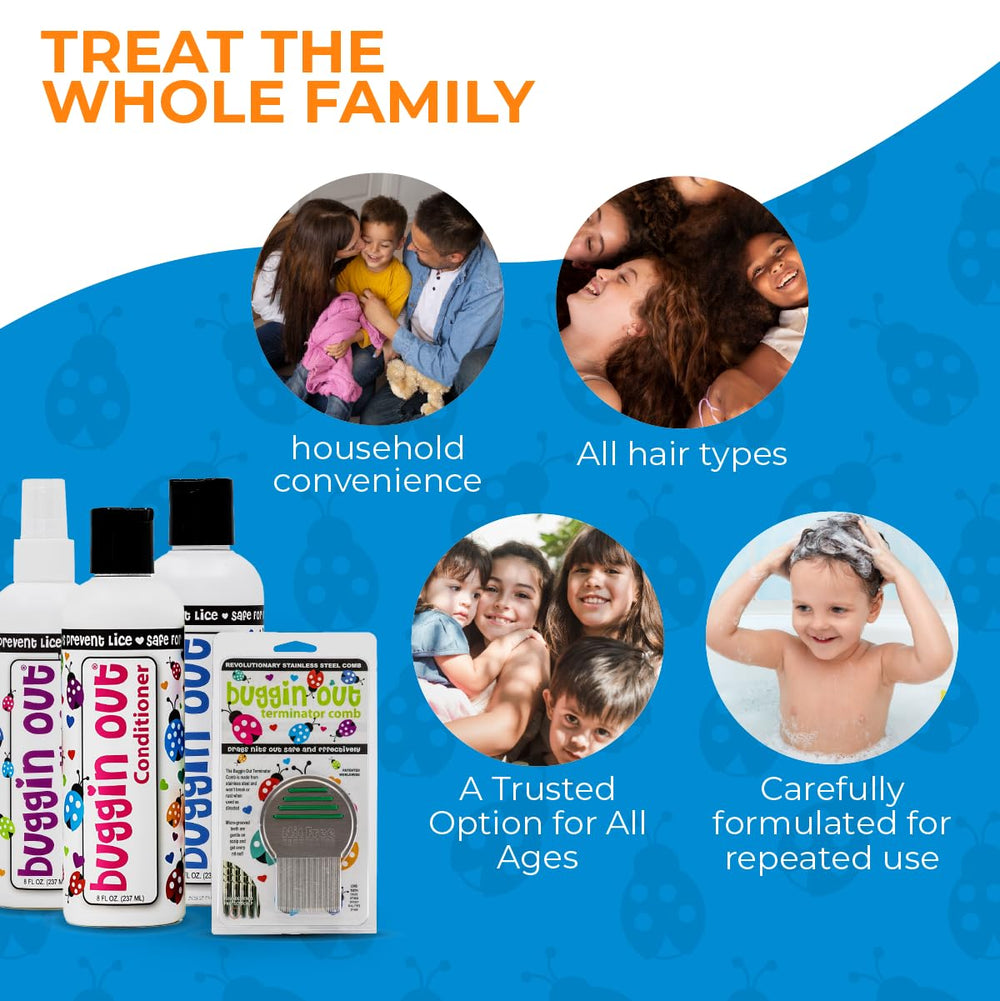 Buggin Out conditioner bottle emphasizing detangling for smooth, manageable hair.
