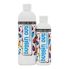 Dimethicone oil from Buggin Out evenly coats hair strands.