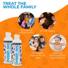 Dimethicone oil coats hair to help nit removal during combing