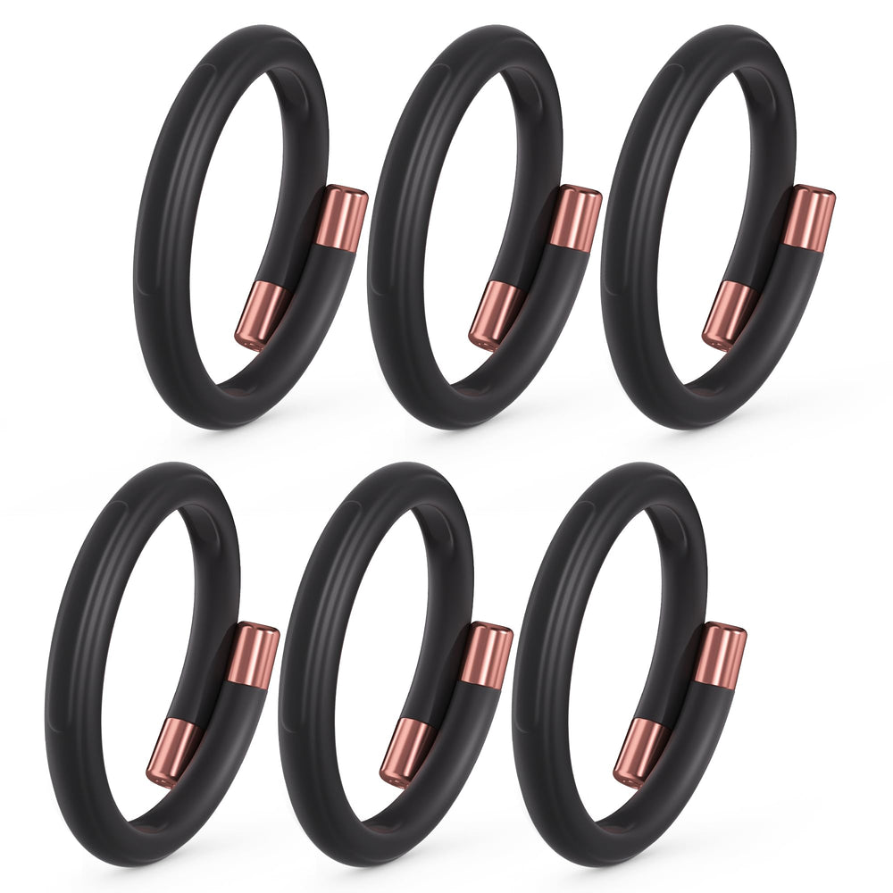 BuggyBands six-pack mosquito bracelets for outdoor protection.