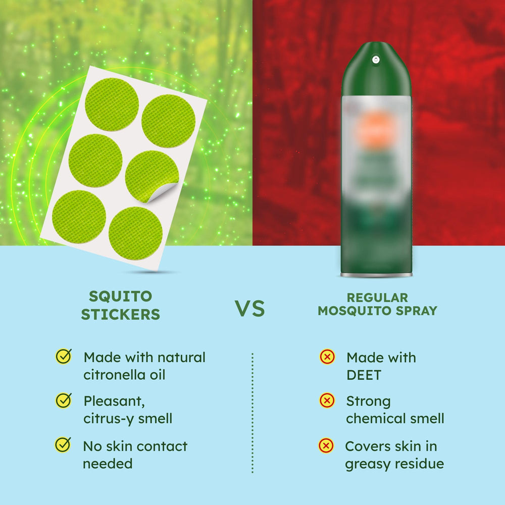 BugMD Squito Stickers travel pack for versatile outdoor surfaces and applications