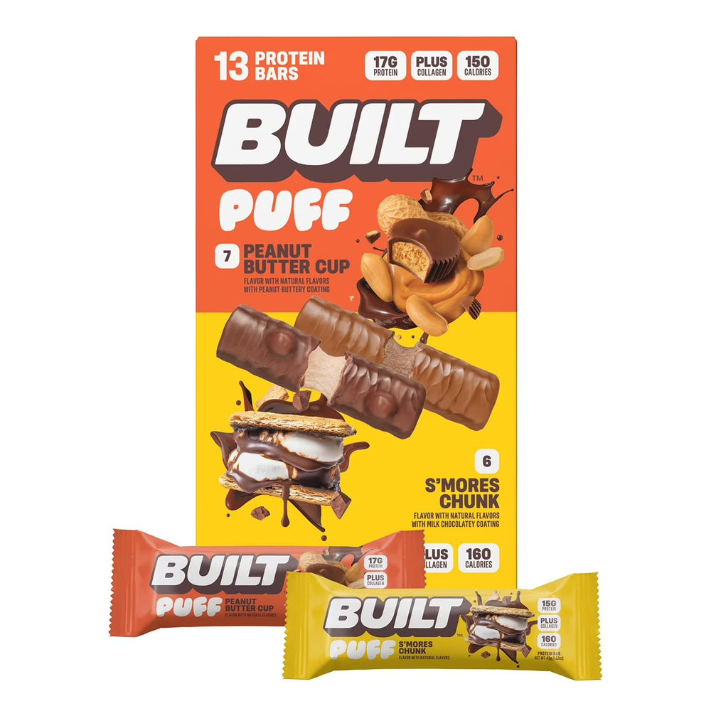 Built Bar Peanut Butter Cup Puff: fluffy, protein-rich bite ideal for post-workout energy