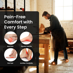 Bukihome work boot insoles support up to 220 lbs for sturdy daily stability.