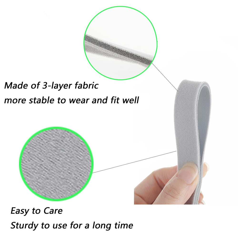 Bukpom headgear strap with magic tape design for easy fastening and removal.