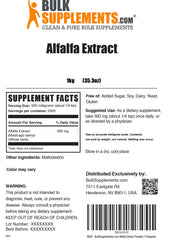BulkSupplements Alfalfa Extract powder poured into a glass for smoothie