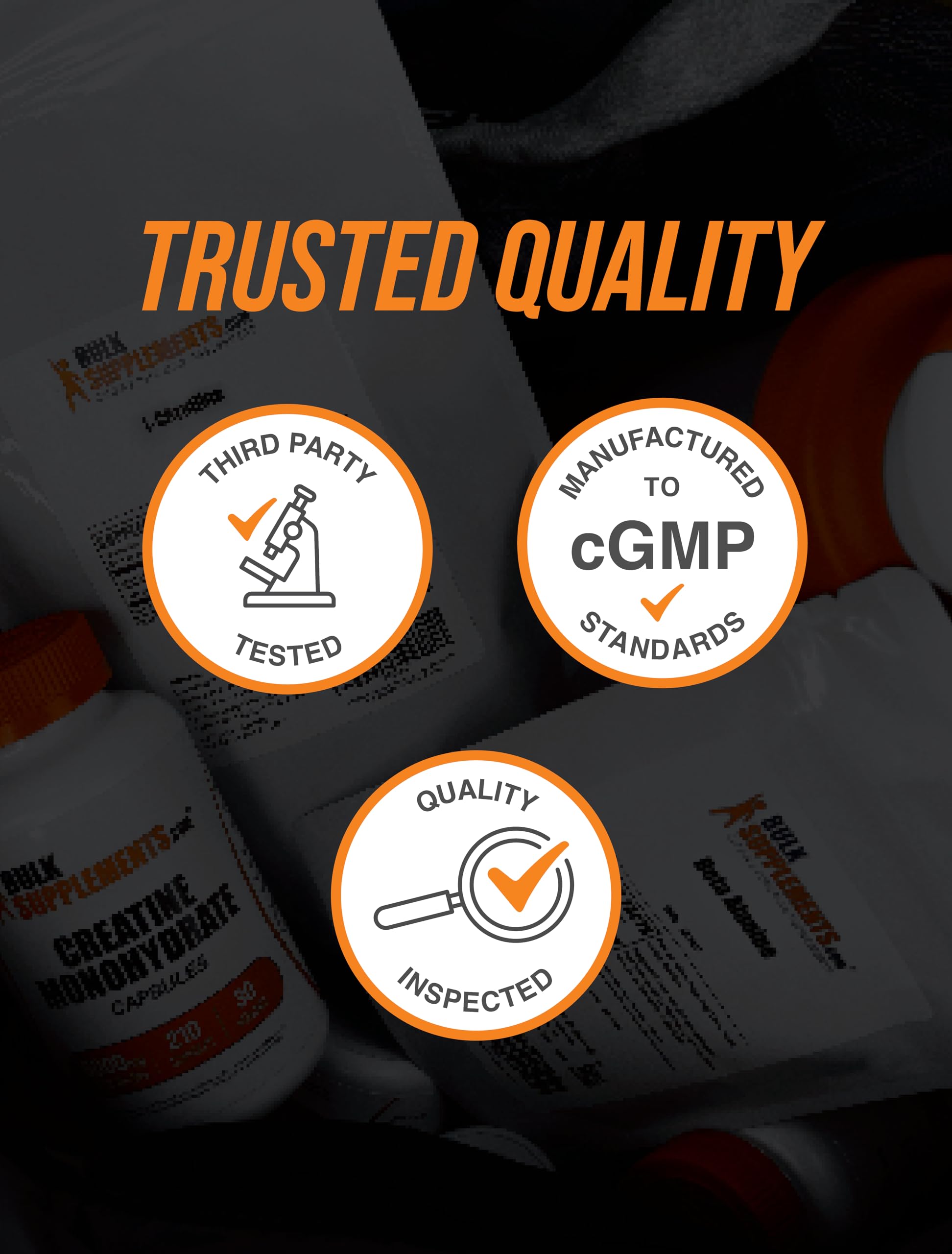 Clear label on BulkSupplements Andrographis extract powder bottle.