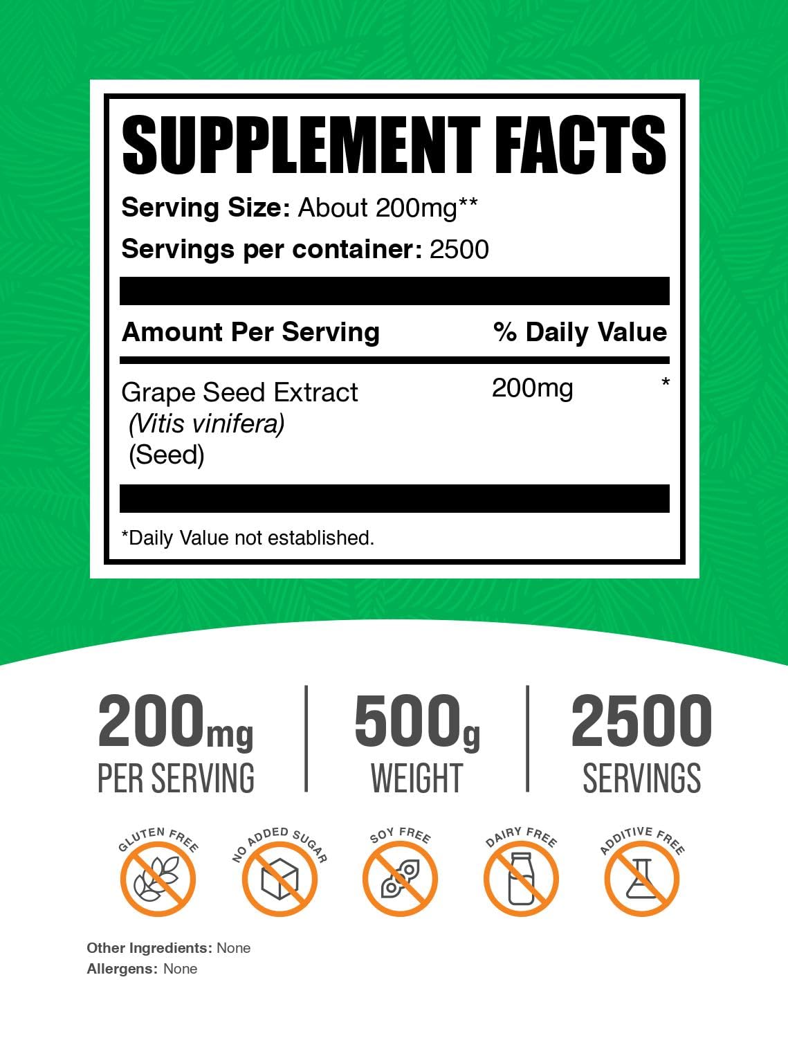 BulkSupplements Grape Seed Extract powder being poured for easy mixing.