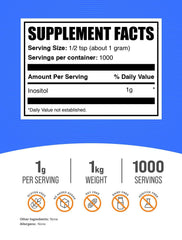 BulkSupplements Inositol powder pour demonstrates easy dosing for daily routine and energy support