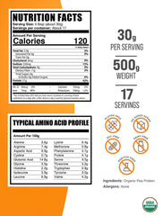 BulkSupplements Organic Pea Protein Powder dry powder for smoothies