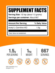 BulkSupplements Acetyl L-Carnitine powder being poured into a shaker for easy mixing