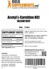 Bulksupplements Acetyl L-Carnitine powder in tub supporting flexible daily routines