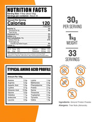 BulkSupplements almond protein powder scoop for easy daily protein boosts