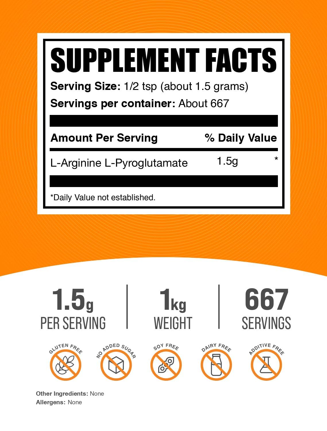 BulkSupplements packaging label shows quality and purity for confident purchasing decisions.