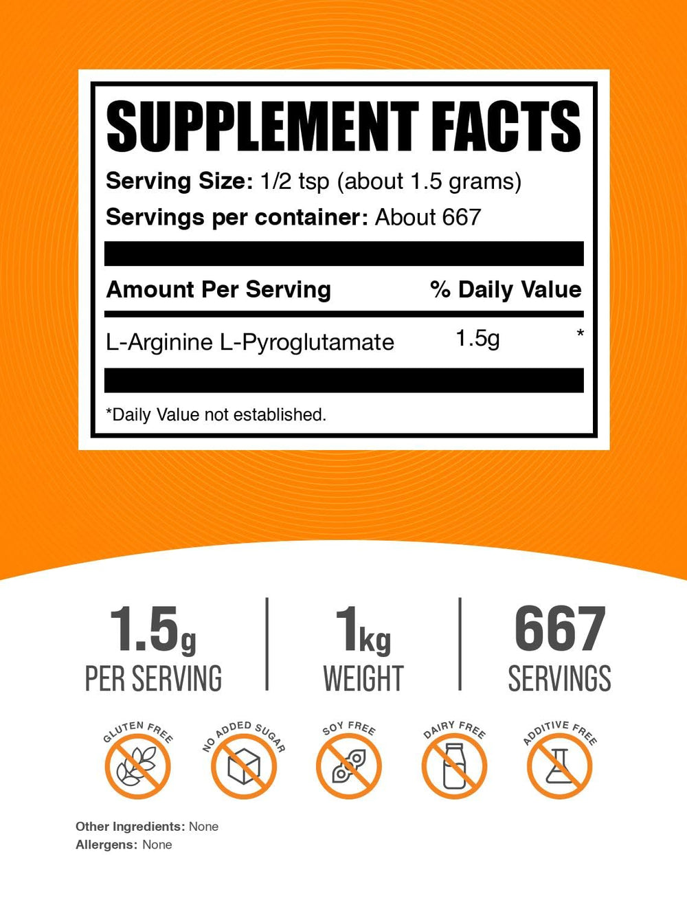 BulkSupplements packaging label shows quality and purity for confident purchasing decisions.
