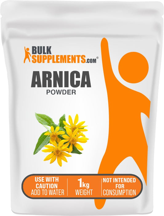 BulkSupplements Arnica Powder jar front for daily wellness routine