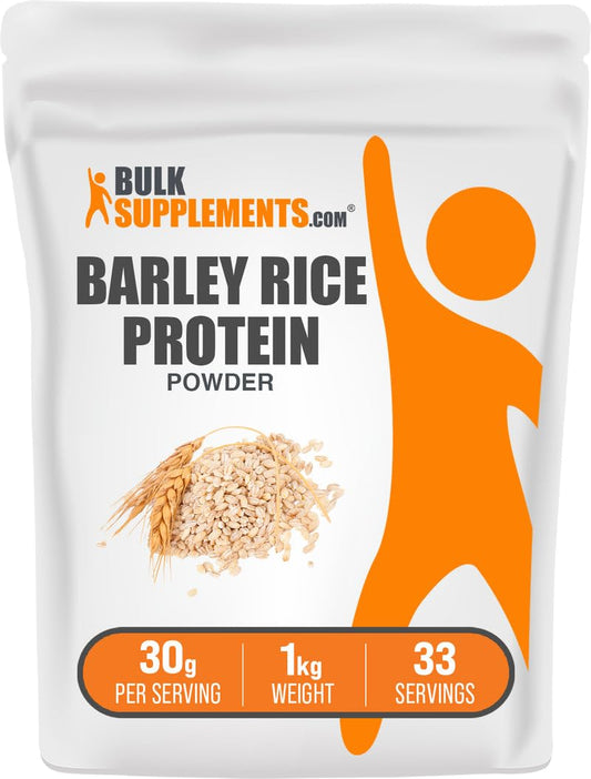 BulkSupplements Barley Rice Protein Powder in bag packaging for smoothies