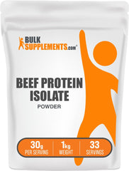 BulkSupplements Beef Protein Isolate lactose-free package, ideal for dairy-free athletes