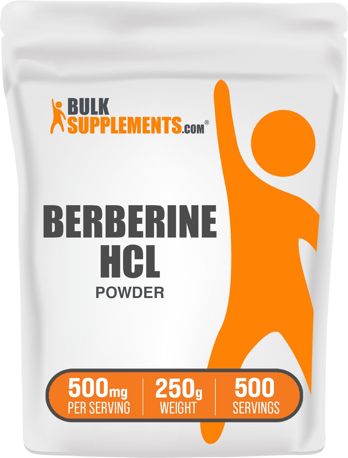 BulkSupplements Berberine HCl Powder bottle, gluten-free daily supplement.