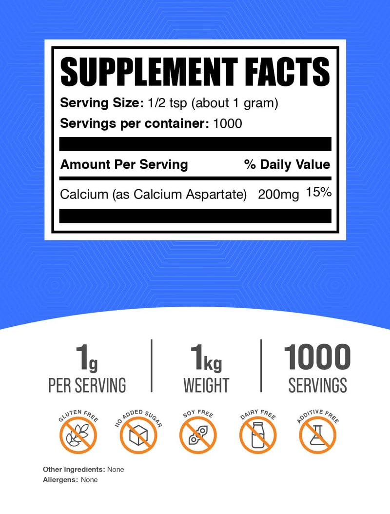 Calcium Aspartate Powder being poured into water for easy mixing