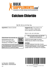 BulkSupplements calcium chloride dihydrate powder highlights a stable ingredient for texture control