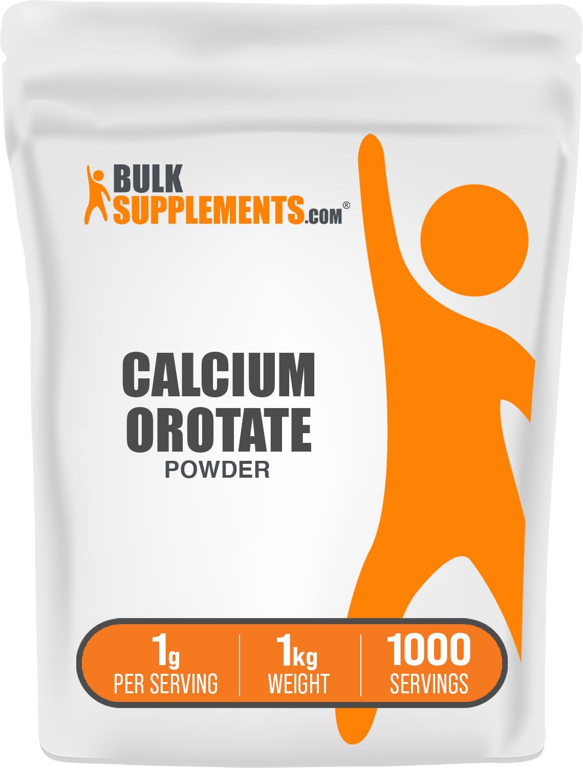 BulkSupplements Calcium Orotate Powder container for convenient daily use.