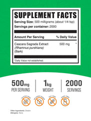 Bulksupplements Cascara Sagrada Extract powder ready to mix into your routine