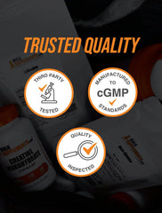 BulkSupplements cGMP testing seal on bottle signals quality assurance.