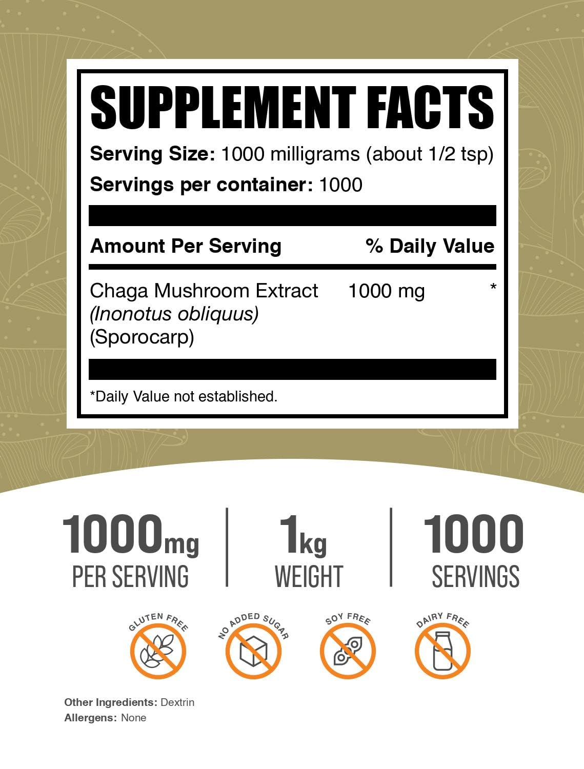 BulkSupplements Chaga powder scoop demonstrates easy daily usage in smoothies.