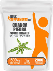 BulkSupplements Chanca Piedra extract powder bottle with clear label for reliable daily use