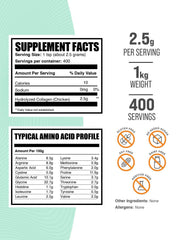 BulkSupplements chicken collagen powder pour, smooth flow ideal for shakes and beverages.