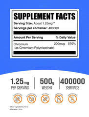 BulkSupplements Chromium GTF powder scoop measuring precise dose