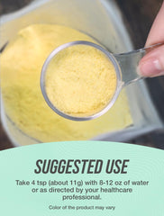 BulkSupplements Collagen Peptides powder stirred into smoothie, creamy texture