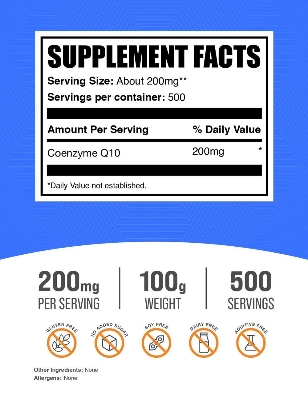 BulkSupplements CoQ10 powder dispensing scene ideal for easy mixing into beverages.