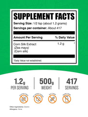 BulkSupplements corn silk extract powder scoop showing convenient serving