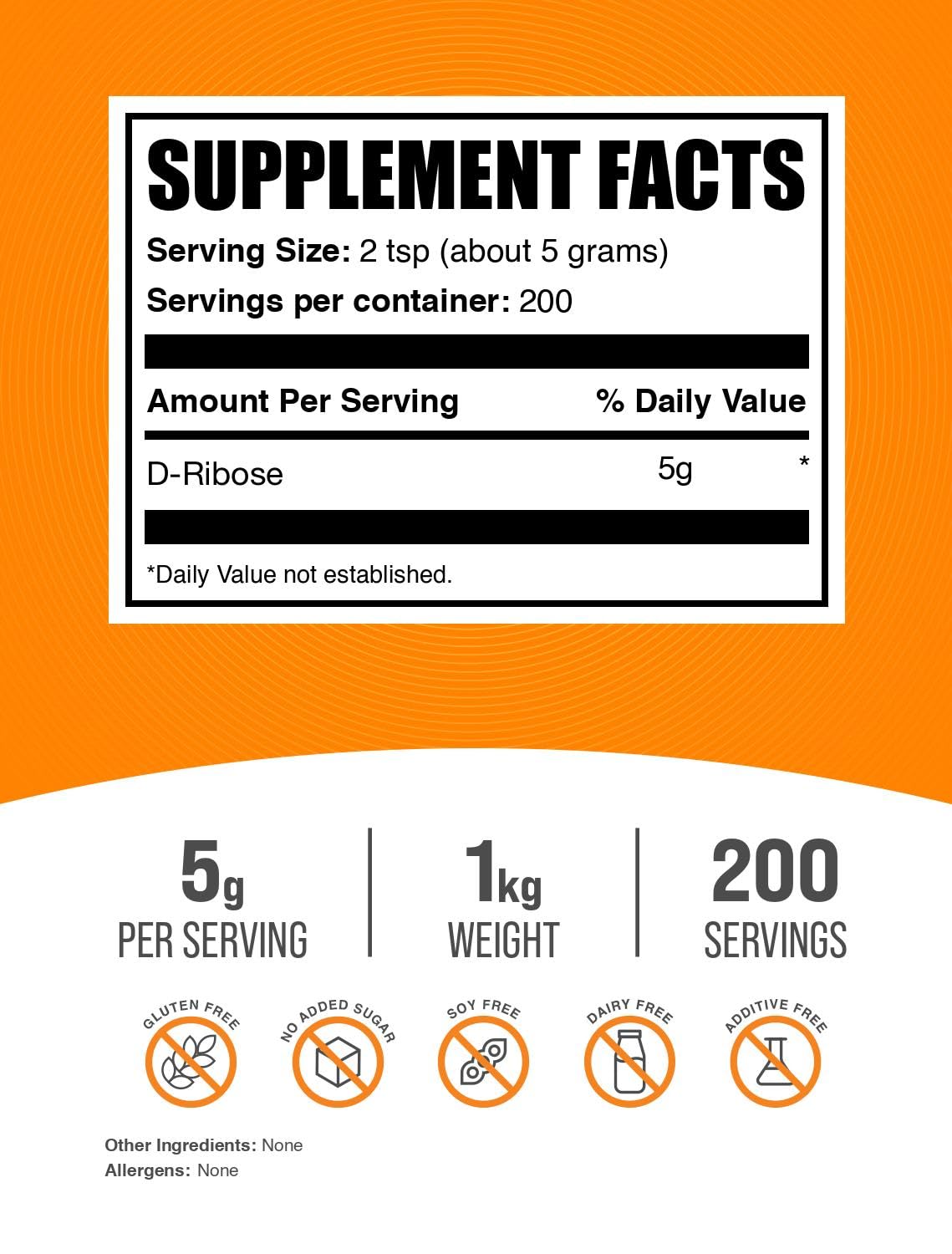 BulkSupplements D-Ribose powder being poured into a shaker.