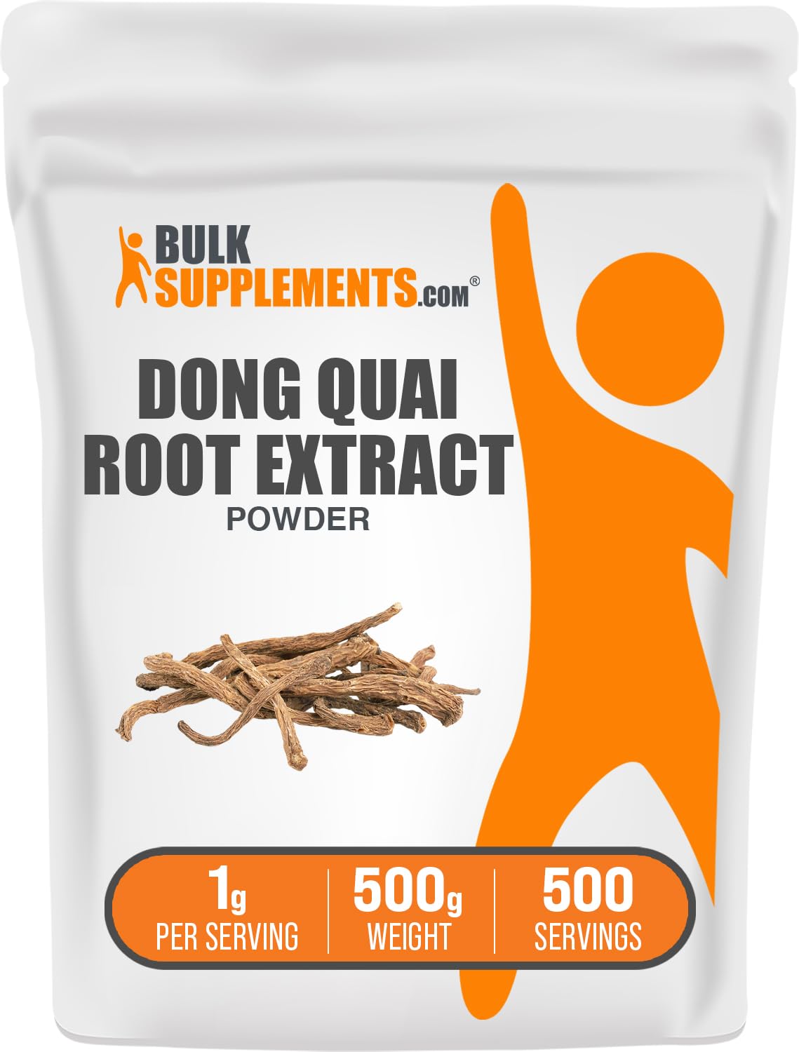 BulkSupplements Dong Quai root extract powder bottle for daily supplementation