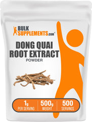 BulkSupplements Dong Quai root extract powder bottle for daily supplementation