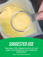 BulkSupplements Fisetin powder scoop in use for smoothie addition.