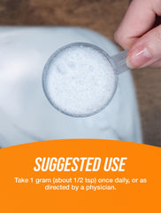 BulkSupplements Glucosamine HCl powder pouring for easy mixability.